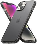 Ringke Fusion Matte Compatible with iPhone 14 Case, Translucent Hard PC Back Shockproof TPU Bumper Protective Phone Cover for iPhone 6.1-Inch (2022) - Matte Smoke Black