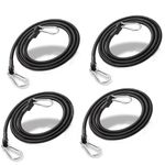 Bungee Cords with Carabiner,Armastuse 4 Pack Heavy Duty Bungee Cords with Carabiner Clip Outdoor,with Carabiner Hooks for Camping, Tarps, Bike Rack, Tent