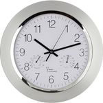 Eurotime 56004 Radio Wall Clock 34 cm x 5 cm Silver