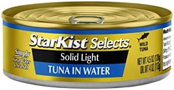 StarKist Selects Solid Light Tuna in Water Can, Tuna in Water , 4.5 Ounce (Pack of 12)