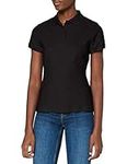 Fruit of the Loom Women's Premium Polo Shirt, Black, 12 (Manufacturer Size:Medium)