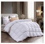 myAIMS Goose Down Feather Duvet Quilt [ ] Deluxe Best Hotel Quality Super Soft Warm & Cosy Anti Allergy Computer Quilted Construction, Self-fabric piping (Goose Down Feather, King 15 Tog)