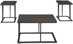 Signature Design by Ashley - Airdon Contemporary 3-Piece Table Set - Includes Coffee Table & 2 End Tables, Bronze Finish