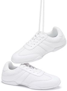 Stelle Cheer Shoes Women White Girls Cheerleading Shoes Competition Sneakers Training Breathable Lightweight Tennis Sports（White,10MW）