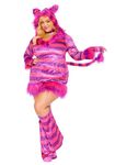 DreamGirl Women's Plus Size Wonderland Magic Cat Costume, Sexy Storybook Hooded Cat Costume for Halloween 1X