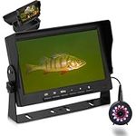 𝟮𝟬𝟮𝟯 𝙐𝙥𝙜𝙧𝙖𝙙𝙚 Underwater Fishing Camera with Stand [ 𝟯 Fill Lighting Mode] 7'' Ice Fishing Fish Finder Camera 1200TVL with 12pcs IR & 12pcs White Light for Boat, Lake, Kayak, Ice Fishing