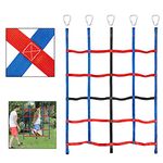 Climbing Cargo Net for Kids, Ninja Net 57in X 72.8in Climbing Swingset Polyester Rope Ladder for Jungle Gyms Playground Ribbon Net Obstacle Course Training for Outdoor Treehous (Climbing Cargo Net)