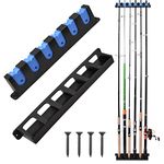 Vertical Fishing Rod Holder Racks, Wall Mount Fishing Pole Holder Rod Storage Vertical 6 Fishing Pole Rack Storage