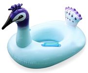 Zest 4 Toyz Pool Party Swimming Rings for Kids Inflatable Ring Peacock Swim Learing Float Tube for 3+ Years Girls and Boys (Sky Blue)