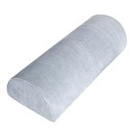 TANYOO Half Moon Pillow Bolster, Pain Relief Cushion with Removable/Washable Velvet Cover, Leg Elevation Pillow, Effective Support for Side and Back Sleepers, Neck, Legs, Knees & Waist (Grey)