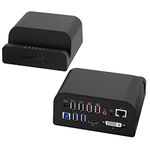 SABRENT USB docking station with power supply and stand for PC and laptops, dual video outputs (HDMI and DVI), Ethernet adapter LAN network RJ45, audio, 4 USB 3.2 ports, 2 USB fast charging ports