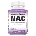 Vita-Nuage NAC N-Acetyl-L-Cysteine 600mg - Immune System Support, Liver Detox - 90 Caps