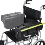 Lamborsafe Wheelchair Armrest Lateral Support Cushion Arm Rest Pads Lateral Support Wheelchair Armrest Waterproof Leather Covers Arm Trough for Wheelchair for Stroke Seniors