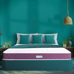 Sleepwell Ortho Mattress | Quilted | 6-inch King Bed Size, Impressions Memory Foam, Medium Firm Mattress(Purple, 78x72X6)