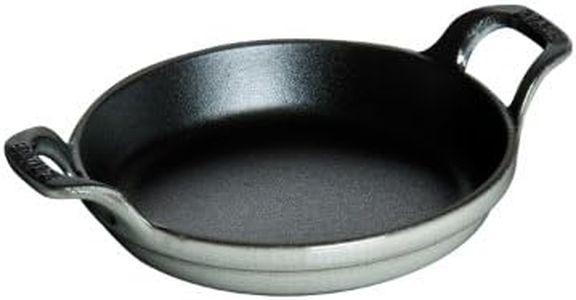 staub Dish 40509-544 Mini Round Dish, Gray, 4.7 inches (12 cm) Au Gratin Dish, Induction Compatible