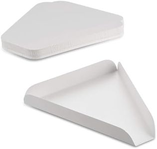 MT Products White Single Pizza Wedge Plate Paperboard Pizza Slice Tray (Case of 500) - Made in The USA