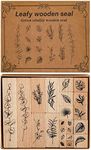 22 Pcs Plant Wooden Rubber Stamps S