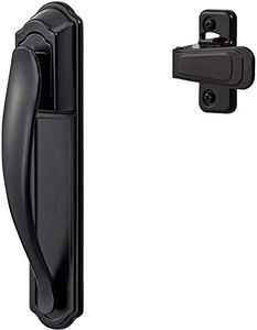 Ideal Security Door Handle for Storm and Screen Doors, Black (2-Piece Set)