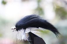 20 pcs Black Zonker Streamers Trout Fly Fishing Flies Lures (Size 2)