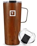 IRON °FLASK Grip Coffee Mug - 24 Oz, Leak Proof, Vacuum Insulated Stainless Steel Bottle, Double Walled, Thermo Travel, Hot Cold, Water Metal Canteen