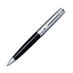 Sheaffer 300 Refillable Twist-Action Metal Ballpoint Pen, Medium Ballpoint, includes Premium Gift Box and Black Cartridge, 1 Pack, Chrome/Glossy Black