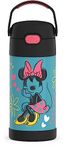 THERMOS FUNTAINER Water Bottle with Straw - 12 Ounce, Minnie Mouse - Kids Stainless Steel Vacuum Insulated Water Bottle with Lid