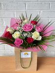 Roses Cluster Fresh Flowers - Free Next Day Delivery - Select Stunning Colourful Fresh Mixed Flowers To Create The Perfect Anniversary Flowers-Birthday Flowers -Thank Gift