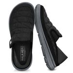 Mens Slippers for Plantar Fasciitis, Casual Mens Slip on Shoes with Arch Support, Orthopedic House Slippers for Men, Indoor Outdoor Mules & Clogs for Pain Relief, Black, 10.5