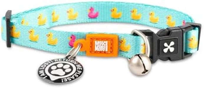 Max & Molly Cat & Kitten Collar with Bell & Breakaway Safety Buckle, Fun Style for Girl or Boy Cats & Kittens, Waterpoof, Comfortable, Adjustable, Includes Gotcha QR Code Pet ID