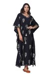 CartVallue 100% Cotton Maternity Kaftan Nighty Black - Stylish Pregnancy, Nightwear & Loungewear for Women & Girls | Comfortable Mom-to-Be Dress | Breathable & Trendy Maternity Fashion