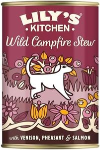 Lily's Kitchen Latas de alimento húmedo natural para perros adultos: receta Guiso de caldereta silvestre, sin cereales (6 x 400g latas)