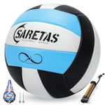 SARETAS Volleyball Soft Beach Volleyball Official Size for Outdoor/Indoor Play, Colorful Volley Balls for Youth Teens Girl and Kids, Practice Volleyballs with Pump Needles for Backyard