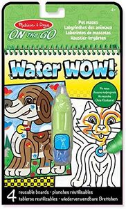 Melissa & Doug Water WOW! Livres de peinture magique labyrinthe d'animaux avec des stylos à eau, Livres de coloriage à l'eau pour les enfants de 3 4 5 6 7, Jouets de voyage pour tout-petits