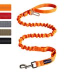 AUROTH Dog Leash Large Dogs, Heavy Duty Dog Leash Bungee, No Pull Dog Leash for Shock Absorption, Orange Dog Training Leashes for Medium Large Breed Dogs 6FT, 2 Padded Handles