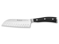 Wüsthof Classic Ikon 5 Inch Hollow Edge Santoku Knife, Black