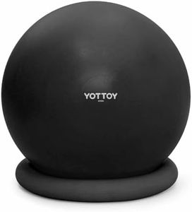YOTTOY Exercise Ball Chair with Base,Yoga Ball Chair for Home Office Desk, Stability Ball & Fitness Ball Seat with Pump