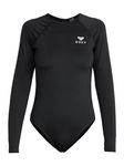 Roxy Young Womens Essentials Onesie Back Zip Rash Guard Shirt, Black, XS EU