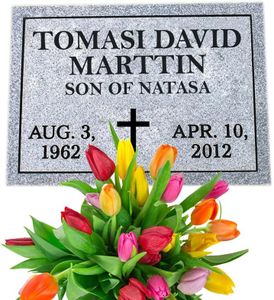 YIRASUO Cemetery headstone, Headstones for graves, Cemetery Marker, Monument, Memorial, Grave Marker, Tombstone, Gravestone for Human, Granite,Customize Personalized Engraving Text (14x10x4 Inch)