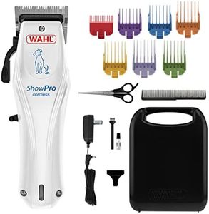 Wahl Canada Show Pro Rechargeable Lithium Clipper, Cord/Cordless for continuous use, Lightweight for better comfort, Quiet running for noise sensitive pets - Model 58153