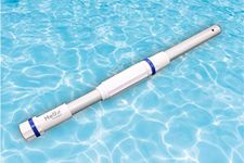 Helix Pool System Swimming Pool Aluminum Telescopic Pole Anodized Adjustable 2 Piece Expandable Step-Up (Silver, 4.8)