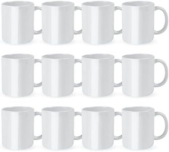 HTVRONT Sublimation Mugs Blank 11 oz - 12 Pack Tazas Para Sublimacion - Sublimation Coffee Mugs