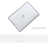 Midkart TPU + PC Hard Cover Compatible with MacBook Pro 13 Inch (Model M2 A2338 / M1 A2338 / A2289 / A2251 / A1706 / A1708 / A2159 / A1989, Release 2023-2016), Semi-Transparent & Grey