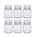 jarbazaar [ SET OF 6PCS 100ML AIRTIGHT GLASS JAR FOR candles, bath salts, creams, spices, multiuse