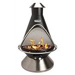 Cuisinart COH-600 Chimenea Propane Fire Pit, Patio Heater with Tip-Over Safety Switch, 8 lbs. Lava Rocks Included, 31" x 31" x 48"