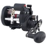 PENN Warfare™ Level Wind, Fishing Reel, Conventional Reels, Sea - Inshore/Nearshore Fishing, Saltwater Boat or Kayak Fishing,Unisex, Black/Red/Smoke, 30LC | Left Hand