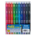 PILOT FriXion Clicker Erasable, Refillable & Retractable Gel Ink Pens, Fine Point, Assorted Color Inks, 10-Pack (FXC10001F-P)