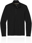 Smartwool Men's Classic Thermal Merino Base Layer 1/4 Zip 250 Baselayer Boxed, Black, M