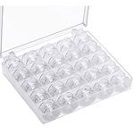 Sewing Machine Bobbins,Plastic Bobbins for Sewing Machine Universal Clear Bobbins with Bobbin Case Sewing Machine Accessories (25 PCS, Transparent)