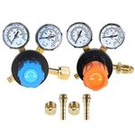 kimllier CGA 540 Oxygen Regulators and CGA 510 Propane Propylene Regulators for Welding Gas Gauge