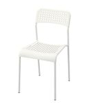 Ikea Adde Chair Pack of (2, White)(Leg frame/ Cross Rail: Steel, Epoxy/Polyester Powder Coating Seat/ Backrest: Polypropylene Plastic)